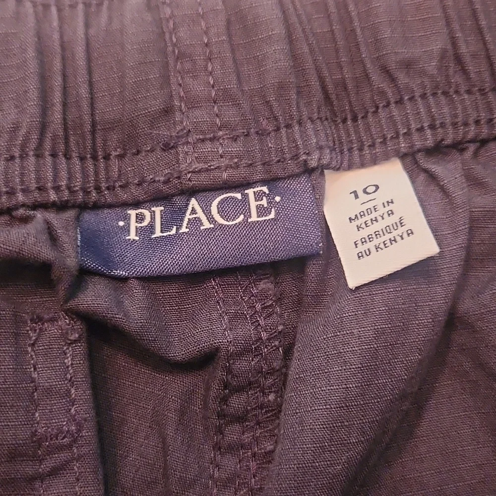 The Children's Place Boys Cargo Shorts Adjustable Waist Black Size 10